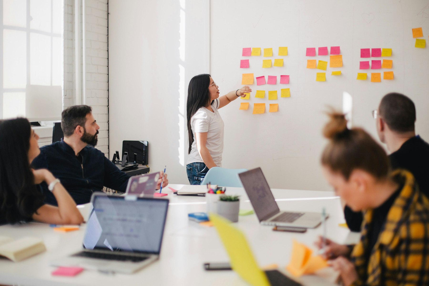 A trainer leading a continuing development workshop
